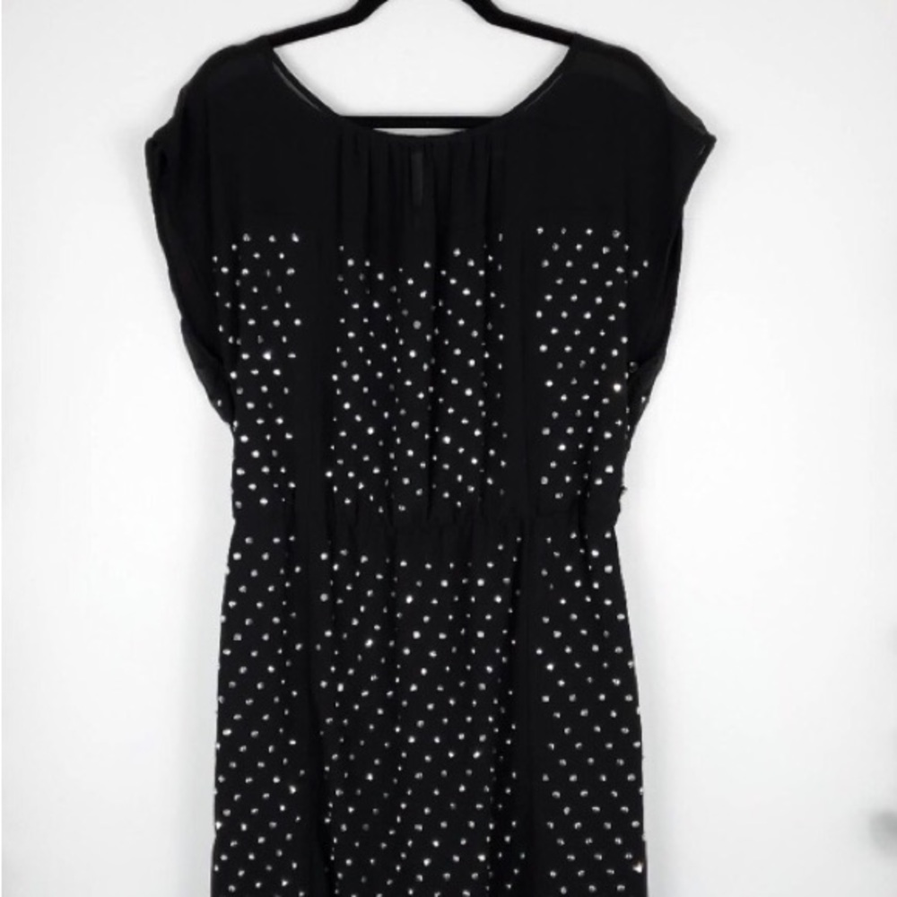 Greylin Anthropologie Embellished Studded Black Dress